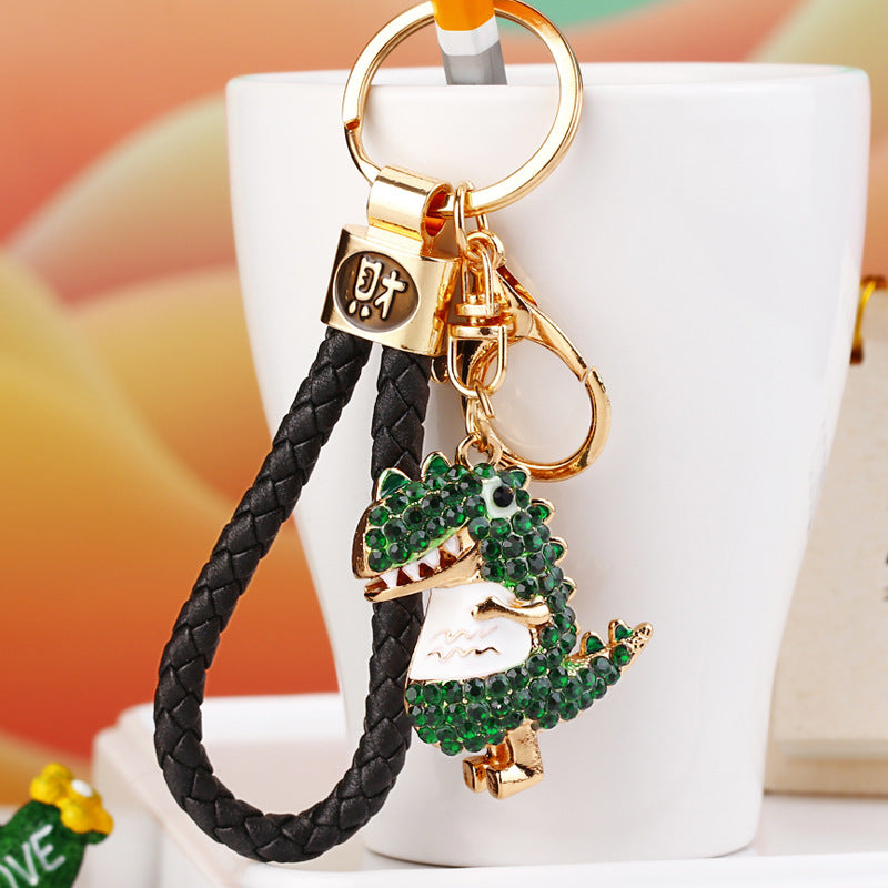 Wholesale Water Diamond Dinosaur Doll Zinc Alloy Keychain
